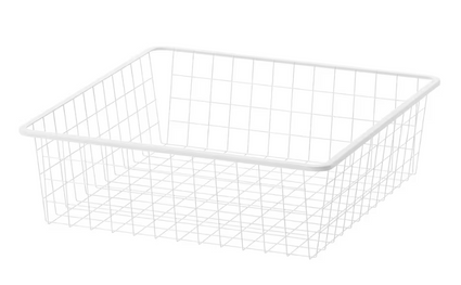 JONAXEL Wire basket, white, 50x51x15 cm