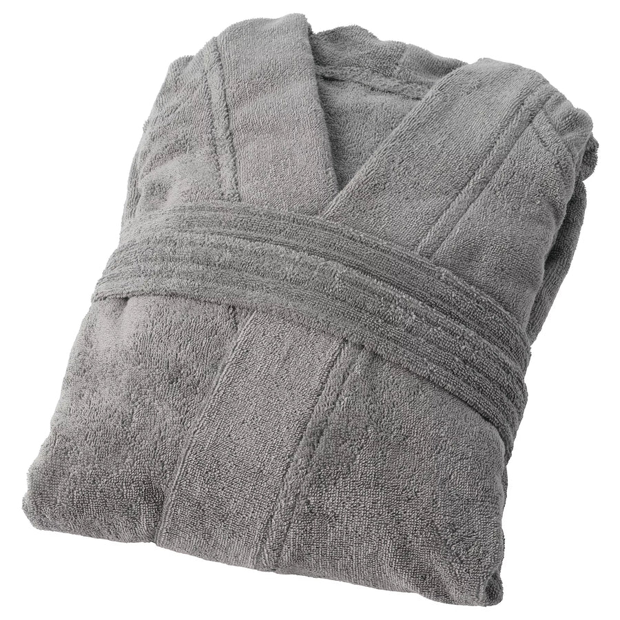 ROCKÅN Bath robe, S/M, grey