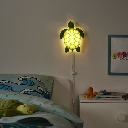 BLAVINGAD wall lamp with built-in LED light source/turtle