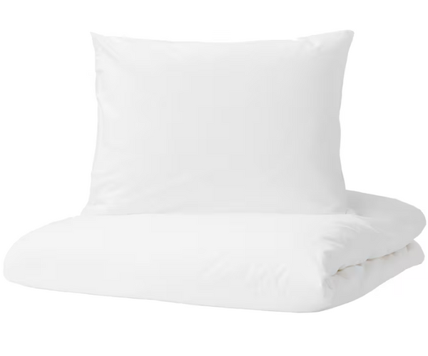 DVALA Duvet cover and 2 pillowcases, white, 200x200/50x60 cm