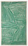NÄBBFISK Tablecloth, patterned off-white/dark green, 145x240 cm