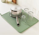 NYSKÖLJD Dish drying mat, green, 44x36 cm