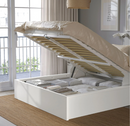 MALM double bed base, white, 180x200 cm, with base