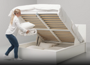 MALM double bed base, white, 180x200 cm, with base