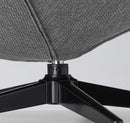 HAVBERG Swivel armchair, Lejde grey/black chair