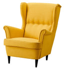 STRANDMON Wing chair, Skiftebo yellow