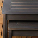 ORSKAR Pedestal Nested tables, set of 2, in/outdoor dark grey