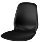 LIDÅS Seat shell, black/SEFAST Underframe chair, black