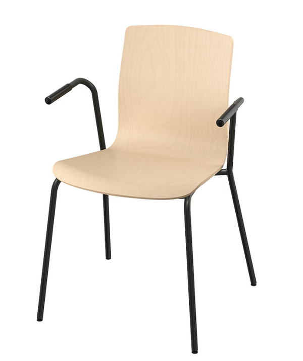 LÄKTARE Seat shell/LÄKTARE Underframe for armchair,black/LÄKTARE Chair cover, grey