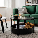 BORGEBY Coffee table, black, 70 cm