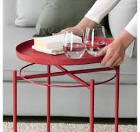 GLADOM Tray table, red, 45x53 cm