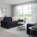 VIMLE 2-seater sofa with wide armrests / Saxemara black and blue