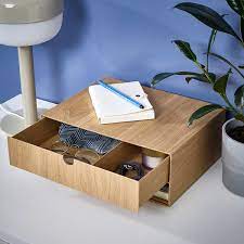 HÄSTVISKARE Mini chest of drawers, oak effect, 32x24 cm
