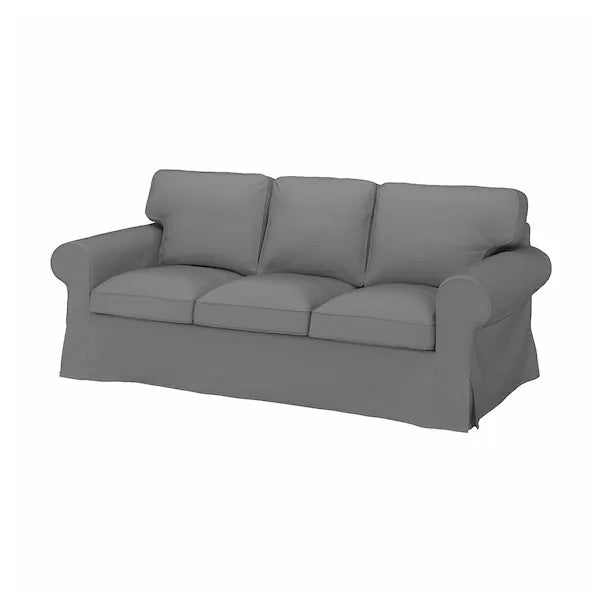 EKTORP Three-seat sofa frame/EKTORP Cover for 3-seat sofa, light grey