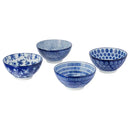 ENTUSIASM Bowl, patterned/blue, 12 cm