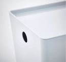 KUGGIS Box with lid, white, 18x26x15 cm