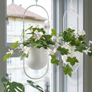 FEJKA Artificial potted plant, in/outdoor Geranium/hanging light pink, 9 cm