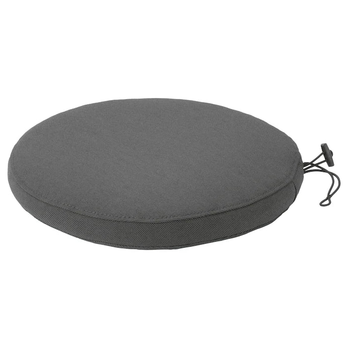 FRÖSÖN Cover for chair cushion, outdoor dark grey, 35 cm