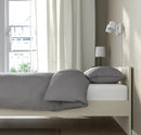 GURSKEN Bed frame with headboard, light beige, 140x200 cm