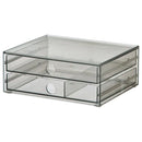 GODMORGON Mini chest with 2 drawers, smoked, 23x19x9 cm