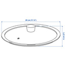 KLOCKREN Pan lid, glass, 29 cm