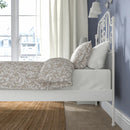 LEIRVIK Bed frame, white/Lönset, 160x200 cm