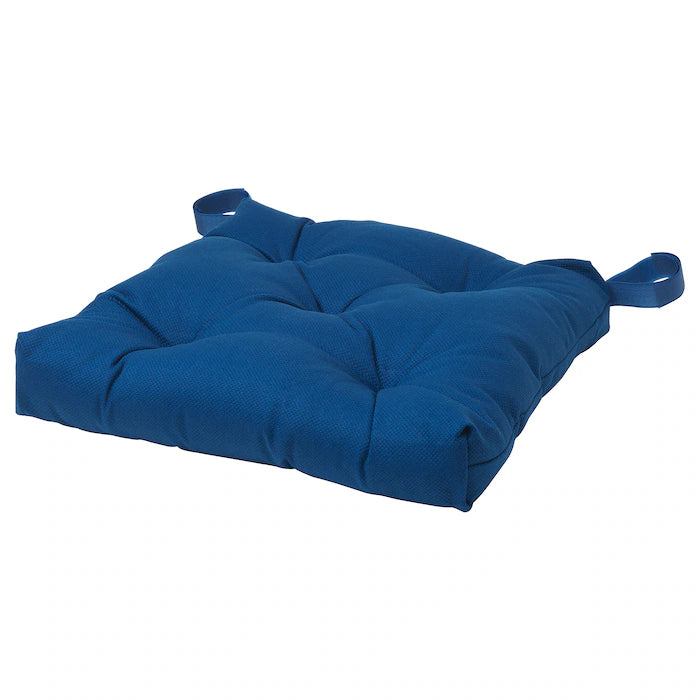MALINDA Chair cushion, dark blue, 40/35x38x7 cm