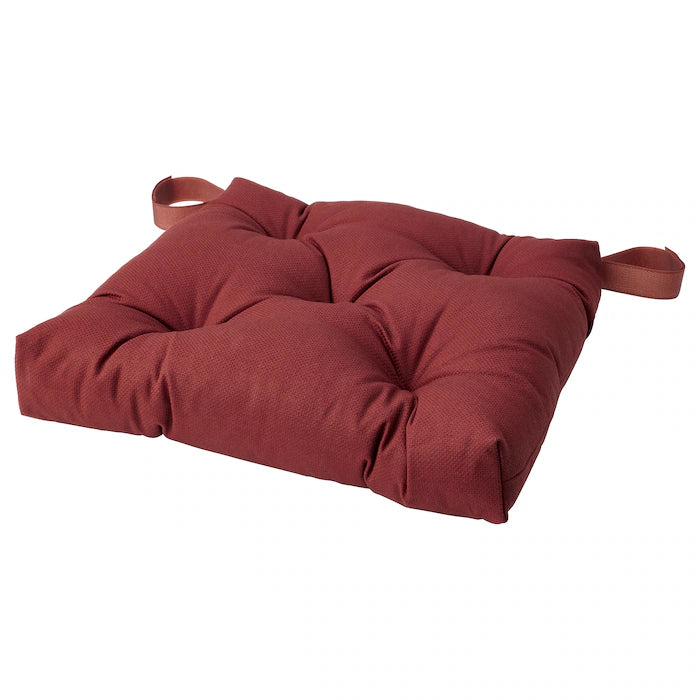 MALINDA Chair cushion, dark brown-red, 40/35x38x7 cm