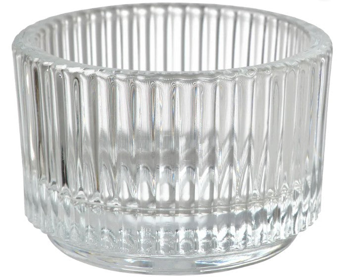 FINSMAK Tealight holder, clear glass, 3.5 cm