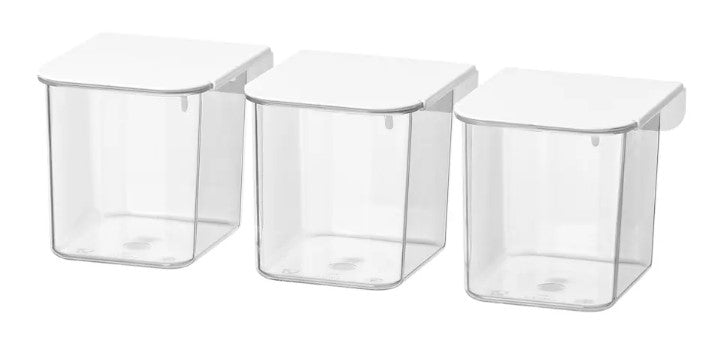 SKÅDIS Container with lid, white