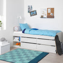 SLÄKT Bed frame with storage, white, 90x200 cm