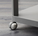 TINGBY Side table on castors, grey, 50x50 cm