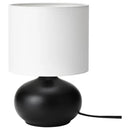 TVÄRFOT Table lamp, black/white