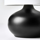 TVÄRFOT Table lamp, black/white