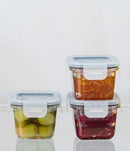 IKEA 365+ Food container with lid, square/glass, 180 ml