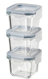 IKEA 365+ Food container with lid, square/glass, 180 ml