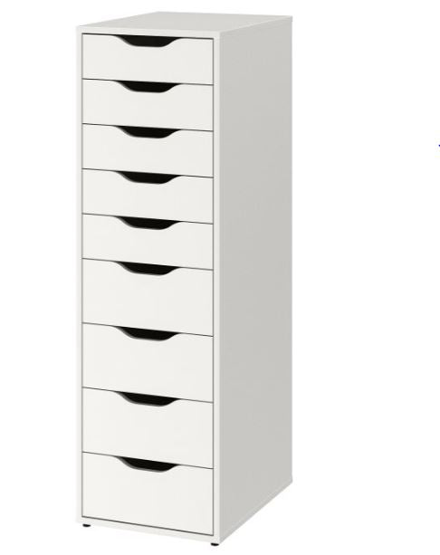 ALEX IKEA  drawer unit ,with 9 drawers 36x116 cm >