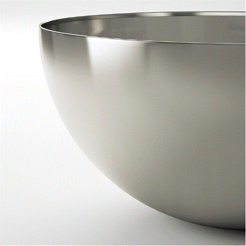 BLANDA BLANK Serving bowl, stainless steel, 28 cm