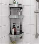BROGRUND Corner wall Shelf unit, stainless steel 19x50 cm