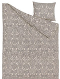 JÄTTEVALLMO Duvet cover and pillowcase, beige/dark grey, 150x200/50x60 cm