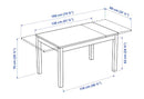 LANEBERG IKEA expandable table white, 130x90x8