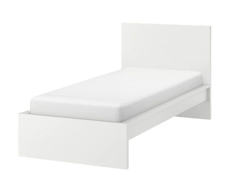 MALM IKEA single bed white 90x200
