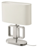 UPPVIND Table lamp, nickel-plated/white, 47 cm