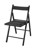 TERJE Folding chair, black/Knisa dark grey
