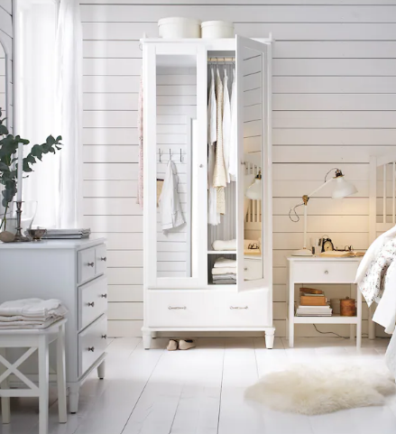 TYSSEDAL IKEA wardrobe  white/mirror glass 88x58x208