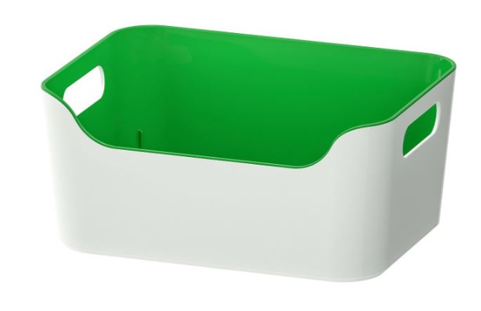 VARIERA IKEA box/organizer green, 24x17 cm