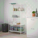 JONAXEL Shelf unit, white, 31 1/2x15x63 "