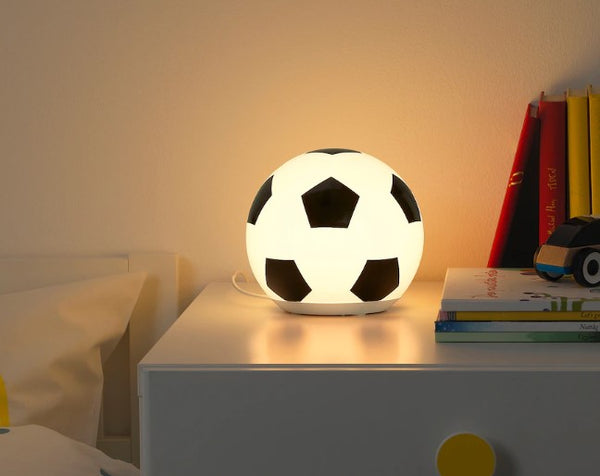ÄNGARNA LED table lamp, football pattern