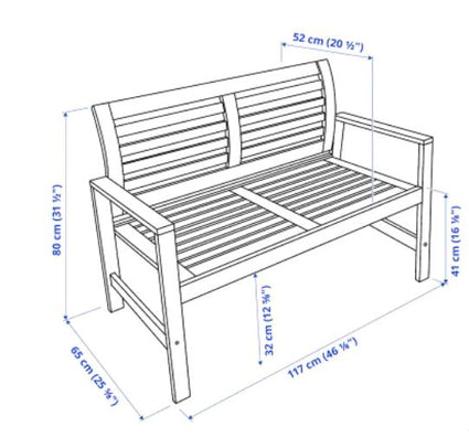 APPLARO IKEA outdoor chair bench