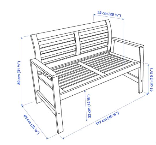 APPLARO IKEA outdoor chair bench